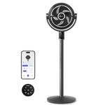 Levoit Smart Standing Fan, 20dB Ultra Quiet Pedestal Fans for Bedroom, 1740m³/h Powerful Airflow, Air Circulation, App Control, 90° Oscillating & Manual 90° Vertical Tilt, 12H Timer, Cooling Companion