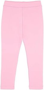 Lilax Girls' Basic Solid Full Length Leggings 12 Pink