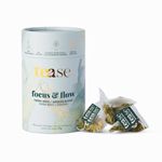 Tease Tea Yerba Mate Tea - Focus & Flow Caffeinated Tea, Brain Energy and Focus Tea Made with Yerba Mate, Ginseng, Gingko, and Spearmint Leaves for an Energizing Citrus Blend