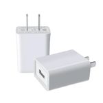 USB Wall Charger, FOBSUNLAND Universal USB Plug 5v 2a Power Adapter iPhone 7 7Plus 6 6Plus,iPad Pro Air Mini,Galaxy S7 S6.Note 5 4,LG,Nexus,HTC More (White 2pack)