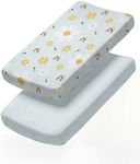 Changing Pad Cover - Pack of 2 Soft Unisex Diaper Change Table Sheets - Fit 32"x16" Contoured Pad - Changing Pad Cover for Baby Boys & Girls - Snug Fit & Machine Washable - Oeko-Tex - Child