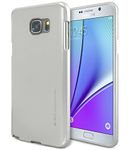 Goospery i-Jelly for Samsung Galaxy Note 5 Case (2015) Slim Thin Rubber Case (Metallic Silver) NT5-IJEL-SIL