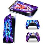Super Saiyan God PS5 Skin for Console and Controllers Vinyl Sticker, Durable, Scratch Resistant, Bubble-Free, Compatible with PS 5 by Babita Dogra