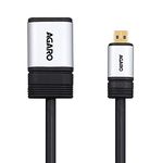 AGARO Micro HDMI to HDMI Cable Male to Female Micro HDMI adapter, Supports 4K, 3D, Silver