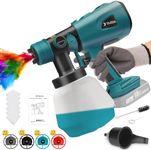 TAIRDA Cordless Paint Sprayer for MAKITA 18V Battery, Handheld HVLP Paint Sprayer with 1000ML Container, Electric Paint Sprayer for Painting Ceiling, Fence, Cabinets, Walls(Battery NOT Included)