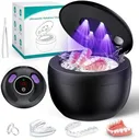 Upgraded Ultrasonic Retainer Cleaner Machine, 45kHz Ultrasonic Dentures Cleaner for Night Guards, Braces, Aligner, Toothbrush, Jewelry and More, 200ML Capacity, Black1