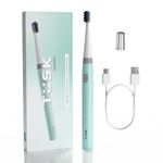 Tusk Smart Electric Toothbrush for Adults & Kids, 3 Modes Rechargeable Sonic Brush with 30 Days Battery, Soft Bristles, Waterproof Design, C-Type Charging, Timer for Efficient Cleaning (Dreamy, Green)