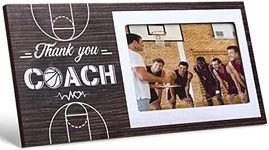 Sumind Football Picture Frame Soccer Basketball Volleyball Coach Gift Graduation Coach Picture Frame Gifts for Coaches Thank You Coach Gift 4" x 6" Photo(Basketball)