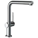 hansgrohe Talis M54 - kitchen tap with pull-out spray, 1 spray, kitchen sink tap with spout height 270 mm, kitchen mixer tap with swivel spout, chrome, 72808000