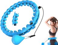NURIOR Home Gym Weighted Hula Circle Fitness Hoop Plus Size for Women Smart Exercise Equipment with 360 Degree Auto-Spinning Ball gymnastic Ring Massage Adult Fitness Weight Loss Tummy Reducer Product