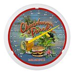 La Crosse Cheeseburger in Paradise 13.25-inch It's 5 O'Clock Somewhere Margaritaville Analog Dial Thermometer, Multi