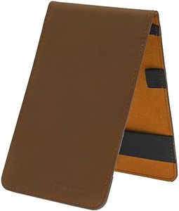 CADDENT GOLF Yardage Book Cover and Leather Golf Scorecard Holder - Golf Card Holder in Top Grain Leather - Durable Yardage Book Holder, Protects Golf Score Card and Golf Stats Book (4.5in x 7.2in)