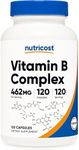 Nutricost High Potency Vitamin B Complex 462mg, 120 Capsules - with Vitamin C - Energy Complex