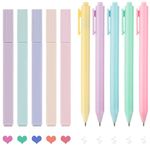 Teaaha 5 Pack Pastel Highlighters Pens and 5 Pack Black Ink Bible Pens - No Bleed Soft Chisel Tip Highlighters, Perfect for Bible Study, Note-Taking, And Creative Writing (Assorted Colors)