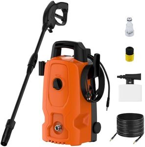 ADVWIN 3500PSI Pressure Washer, 2000W Electric High Power Washer Adjustable Spray Gun with 5m High Pressure Hose, Power Cleaner Machine for Cars/Fences/Driveways/Patios/Home Cleaning, Orange