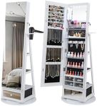 Giantex 360° Swivel Jewelry Cabinet