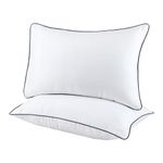 ATC AMTHREAD COLLECTION Bed Pillows | Luxurious Adjustable Microfiber Polyester Pillow | Premium Super Soft Pillow | (Queen, Size - Pack of 2) Breathable Pillow Suitable Back Stomach or Side Sleepers