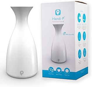 Handi-P Portable Non Spill Urine Bottle for Men, Discreet Hygienic Hand-Held Urinal Designed with Spill-Proof Urinary Chamber. Glow in The Dark Band, Perfect for Elderly, Traveling & Camping, 1400ml