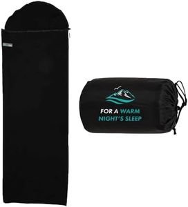 FE Active Sleeping Bag Fleece Liner - Sleeping Bag Liner with Drawstring Hood & Dual Slider Zipper Cold Weather Camping Blanket Sleeping Sack for Camping Bed Travel Gear | Designed in California, USA