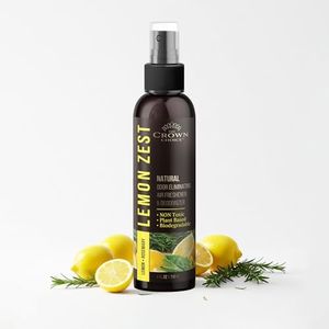 The Crown Choice Air Freshener Spray (1PK) — Lemon Zesty Non-Toxic Air Freshener for Home — Natural Essential Oil Spray and Odor Eliminator — Deodorizer for Home/Toilet/Room/Lounge 4oz