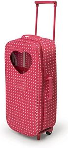 Badger Basket Toy Doll Travel Trolley and Carrier with Bed and Bedding for 18 inch Dolls - Pink/Star