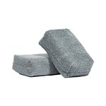 Chemical Guys MIC28502 Workhorse Premium Microfiber Applicator, Gray (2 Pack)