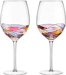 DAQQ Red Wine Glasses Set of 2 Hand