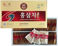 Pocheon 300g(10.6oz), Korean Panax 6Years Red Ginseng Root Extract Tea Gold, 100 Tea Bags, 15% Ginseng Extract, Natural Immune Support