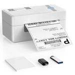 HIROBOT Newest Thermal Label Printer | Barcode Shipping Label Printer 4×6" for Packages | 152mm/s High Speed Print & Adjustable Size 3x5 2x1,Etc| Compatible with Windows, Mac| UPS,DHL, Amazon,Etc