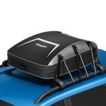 BougeRV Roof Cargo Bag Water-Resistant Aero Car Top Vehicle Soft-Shell Carrier for Vehicle with Racks 900D PVC, Includes 6 Reinforced Straps, Storage Bag, Luggage Lock (39'' x 35" x 13'')