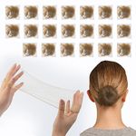 PROUSKY 20 Pcs Hair Nets, Hair Bun Holder Hairnets for Bun Hair Nets Invisible Elastic Edge Mesh Ballet Bun Net Holder for Women Girls Dance Nurse Wig Fixing Hair (Blonde)