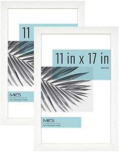 MCS Studio Gallery Frame, White Woodgrain, 11 x 17 in, 2 pk