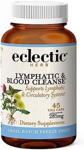 Eclectic Herb Lymphatic & Blood Cleanse | Freeze Dried Fresh, Whole Herbs, Naturally Concentrated | 45 Count