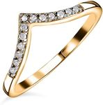 TJC White Diamond Wishbone Ring for