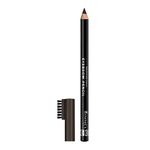 Rimmel London - Brow This Way Professional Pencil, stunning natural look, 2 in 1 brush & pencil, 100% Cruelty-Free, Black Brown - 004 (Carded)