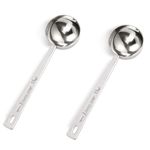 2 Pieces 1 Tablespoon Scoops with Long Handle, 15 ml Stainless Steel Coffee Measuring Spoon 15ml Measuring Tablespoon for Coffee Milk Fruit Powder