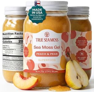 TrueSeaMoss Sea Moss Gel – Made in USA – Wildcrafted Seamoss, Fruits & Jarred Vegetables – Peach/Pear, Pack of 1 (Labels may Vary)