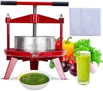 Manual Fruit Wine Press, 1.32 Gal Fruit Wine Press, for Wine, Apple, with T-Handle, Wine Making Press for Outdoor, Kitchen, and Home, Stable Triangular Structure