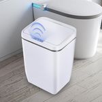 Motion Sensor Trash Can,12L Automatic Garbage Can,Automatic Motion Sensor Rubbish Can,Bathroom Trash Can with Lid,Suitable For Kitchens, Offices, Living Rooms, Toilets And Bedrooms (White)