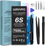 WAVYPO Battery for iPhone 6S, Upgraded 7500mAh High Capacity New 0 Cycle Battery Replacement for iPhone 6S Battery A1633 A1688 A1700 with Full Replacement Tool Kit