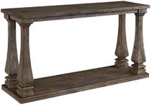 Signature Design by Ashley Mallacar Vintage Sofa Console Table, Weathered Gray