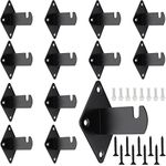 12 Pcs Gridwall Mount Brackets with Screws Gridwall Brackets for Grid Panels Clothing Store Cloakroom Retail Display Wall Organization (12)