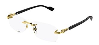 Gucci GG1221O Gold Black 56/16/140 men eyewear frames