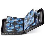 Hama CD Wallet for 208 Discs | CD/DVD/Blu-Ray | Folder for Storage, Space-Saving for the Office, Car and at Home | Black