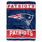 Northwest NFL New England Patriots Unisex-Adult Raschel Throw Blanket, 60" x 80", 12th Man