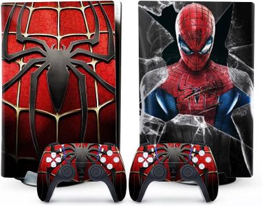 Toxxos Console and Controller Skins Cover for PS5 - Full Set of Red and Black Spider Skins