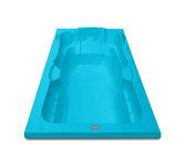 MADONNA Elegant Acrylic 6 feet Rectangular Bath Tub for Adults (Cyan Blue)