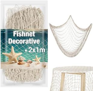 Sukh 1PC Fish Net Decorative - Fish Net Decorations Decorative Netting Nautical Fishnet Table Runner Nets Netting Fishnet Ocean Party Decor Decoration Decorative Fishing Rope Netting Decorations
