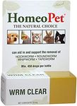 HomeoPet WRM CLEAR - 100% Natural Pet Medicine. For tapeworm, whipworm, roundworm, and hookworm. Non-chemical wormer. For pets of all ages. 15ml/up to 90 doses per bottle