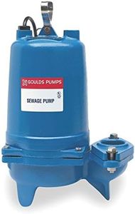 Goulds WS1012BF Submersible Sewage Pump, 1 HP, Single Phase, 230 V, 12.3 Max Amps